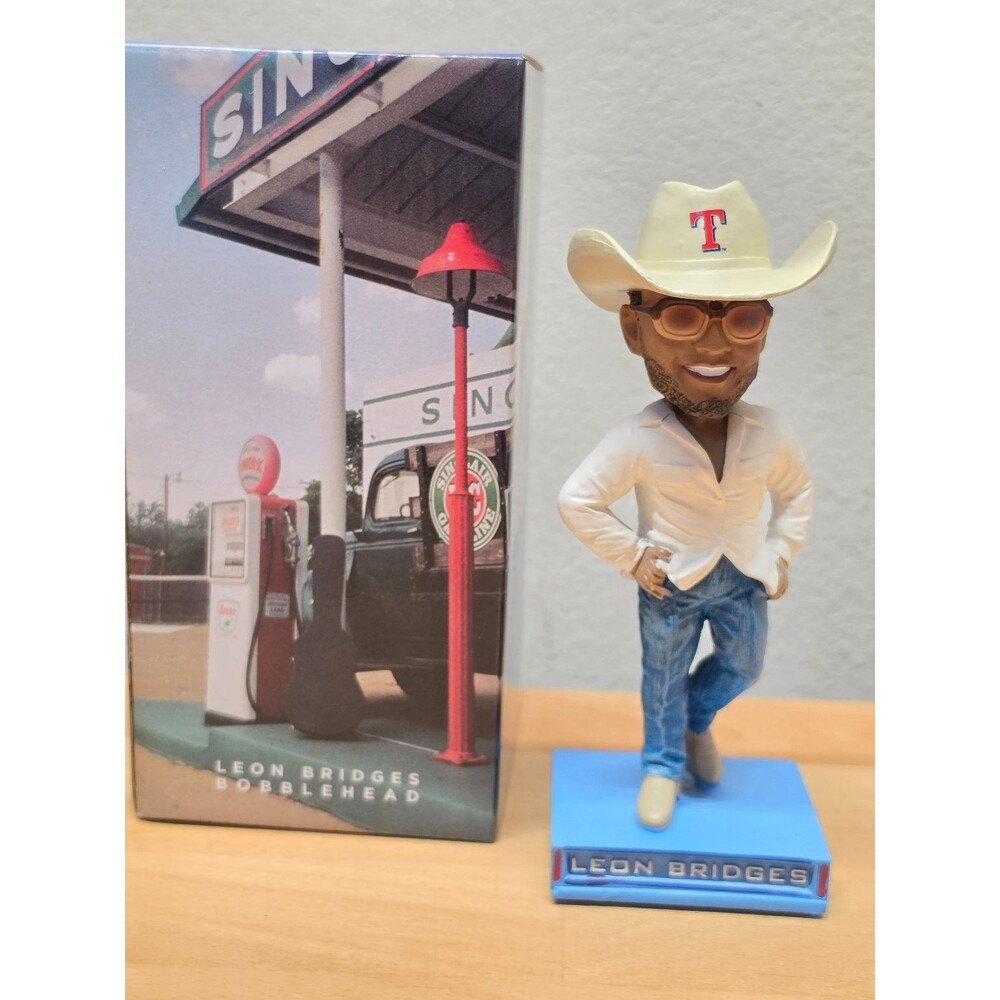 Leon Bridges Texas Rangers Bobblehead MLB Success Brands Stadium Giveaway NIB